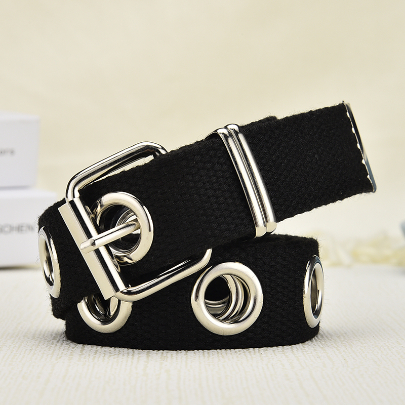 极速Women's Single Double or Rivet Grommet Belt, Punk Waist - 图3