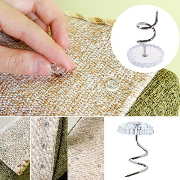 速发20Pcs Transparent Bed Sheet Clip Fixer Twist Nail Sofa-图0