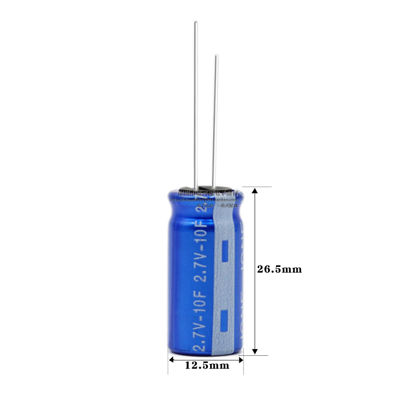 速发法拉电容 2.7V10F 10f/2.7伏 2R7引线圆柱R型超级电容器12.5* - 图1