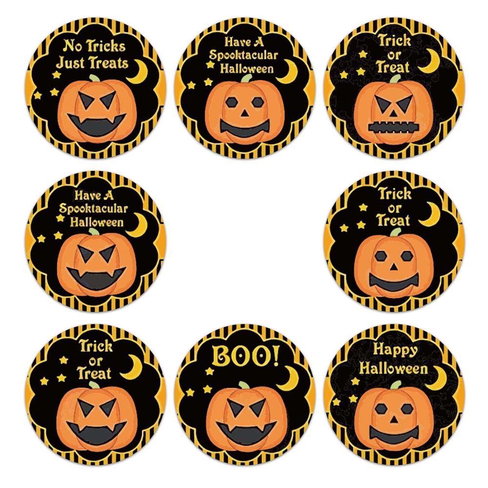 极速50-500pcs Halloween Sticker Sealing Label Stickers Adhes-图2