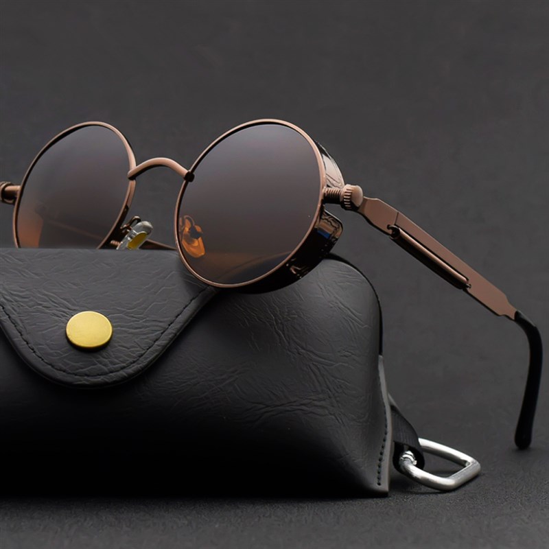 推荐Classic Gothic Steampunk Sunglasses Women Brand Designer - 图0