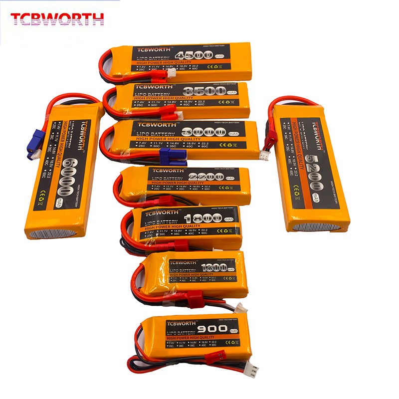 RC LiPo Battery 2S 7.4V 1500mAh 2600mAh 3000mAh 4200mAh 5200 - 图0