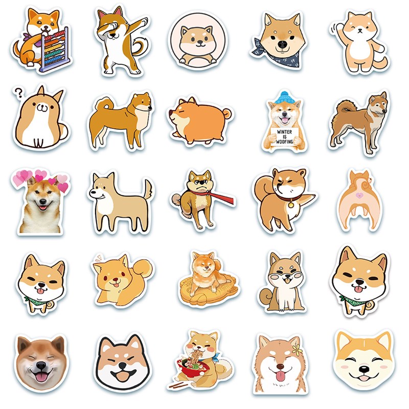 极速50pcs Animal Cute Pet Collection Chai Dog Husky Corky - 图2