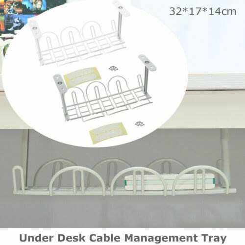 Home Living Room Storage Rack nder Desk Cable Managet Tray W - 图1