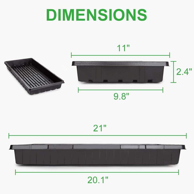 6 Packs Plastic Growing Trays Plant Seed Tray Seedling Start - 图1