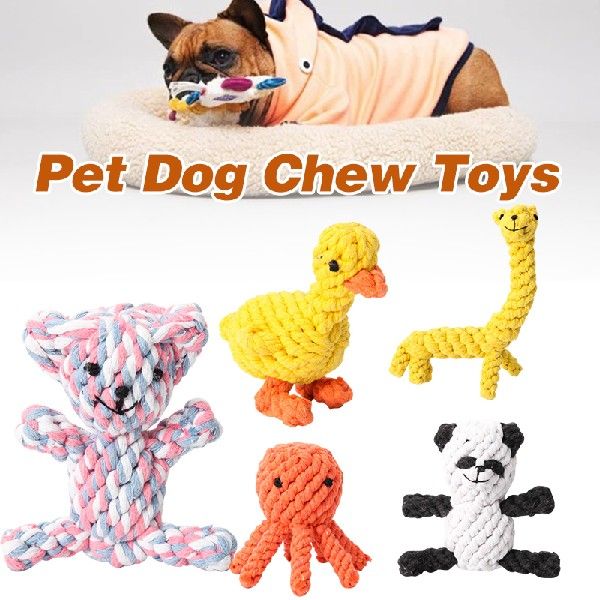 极速1pc Animal Dog Chew Toys Cartoon Molar Cleaning Teeth - 图0