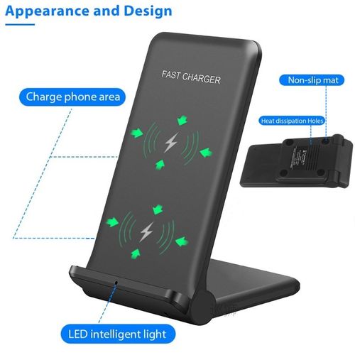 30W Quick Qi Wireless Charger Foldable Stand Pad For iPhone-图0