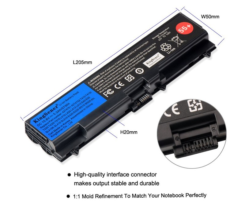 Laptop battery for ThinkvPad L512 L412 L520 E425 E520 E525 W - 图2