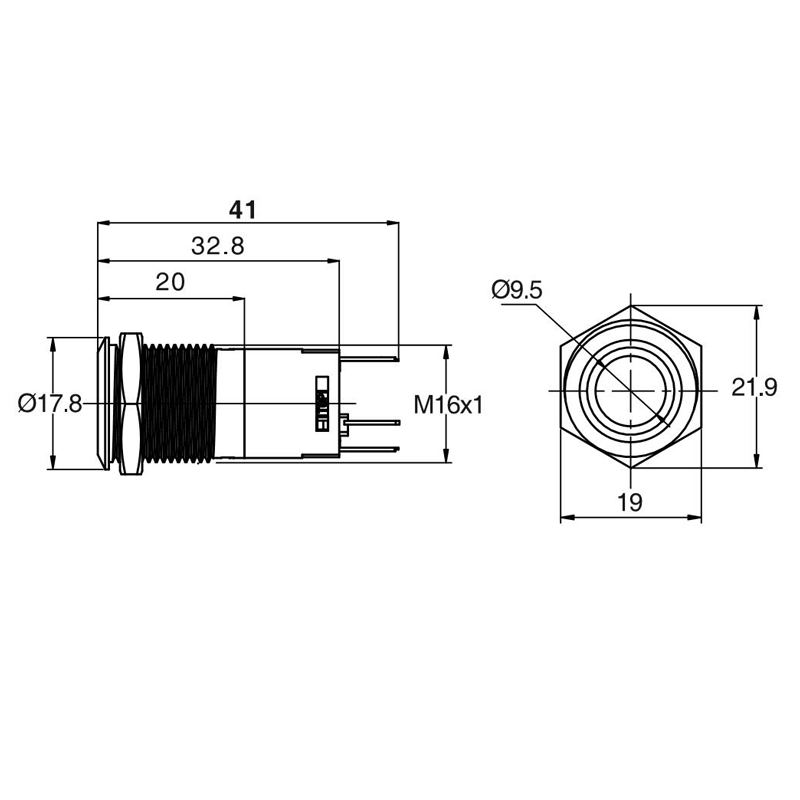 新品16mm带环形灯电源符号自锁金属按钮开关天使眼6v12v24v220v银 - 图1