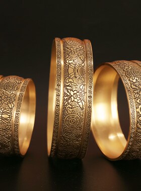 纯铜曼扎盘西藏式供奉八吉祥修曼10cm茶罗家用摆件上客厅家用师