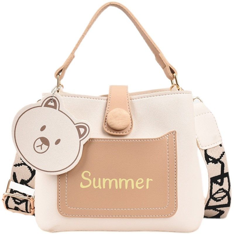 韩版休闲可爱宽带水桶包女2022新款潮时尚百搭学生党包包斜挎包,淘宝优惠券,粉丝福利购,淘宝优惠卷