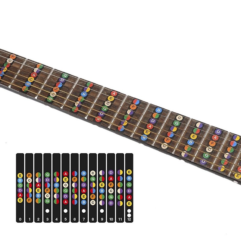 推荐Guitar Fretboard Notes Map Labels Stickers Fingerboard F - 图2