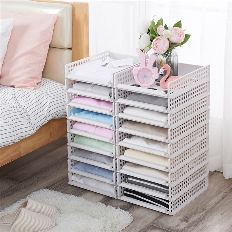 Detachable clothes organizer wardrobe partition board rack d-图2