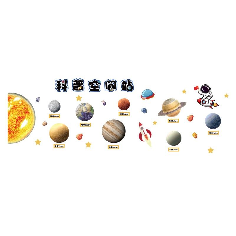 幼儿园科技学教室布置墙面装饰航天太空主题环创材料成品文化走廊,淘宝优惠券,粉丝福利购,淘宝优惠卷