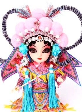书房特色摆台g古典绢人娃娃配件饰品创意礼物房间中国风装饰艺术