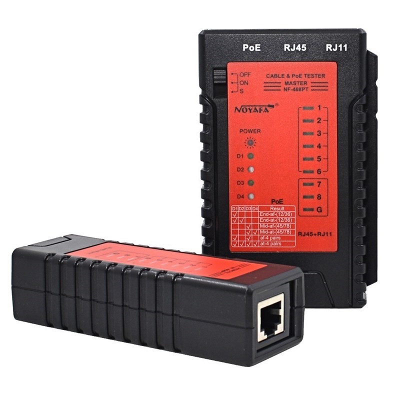 NF-468PT POE Cable Tester RyJ45 RJ11 Telephone Wire LAN Netw-图0