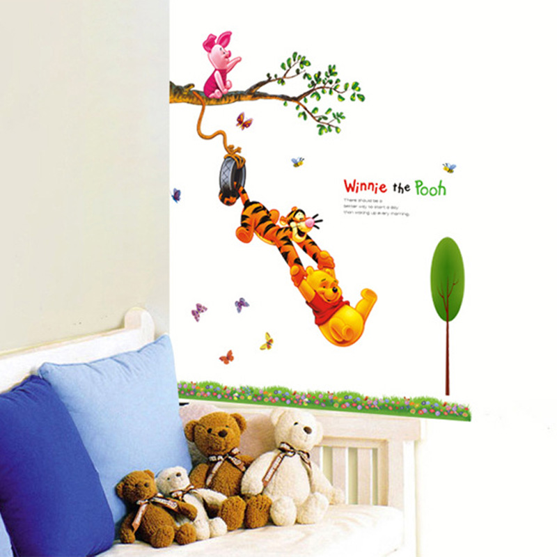 厂家140*110gcm Cartoon Winnie Tigger Animal Friends Wall - 图0