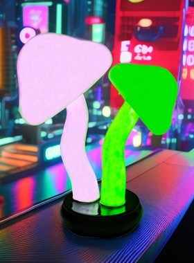 花园庭院雕塑仿真发光蘑菇摆件幼儿园公园户外装饰园林景观装饰品