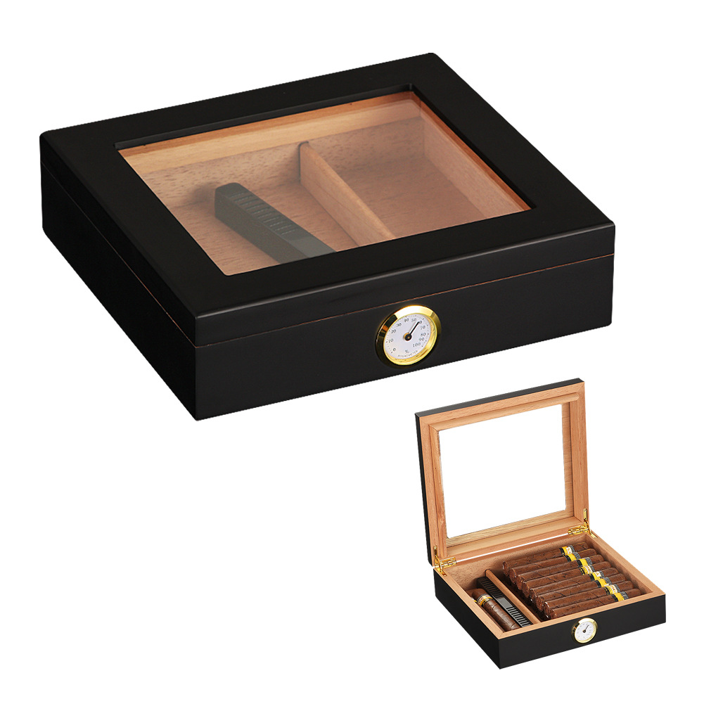 极速Portable Cigar Box Cedar Wood Portable Cigar Humidor Cel - 图2