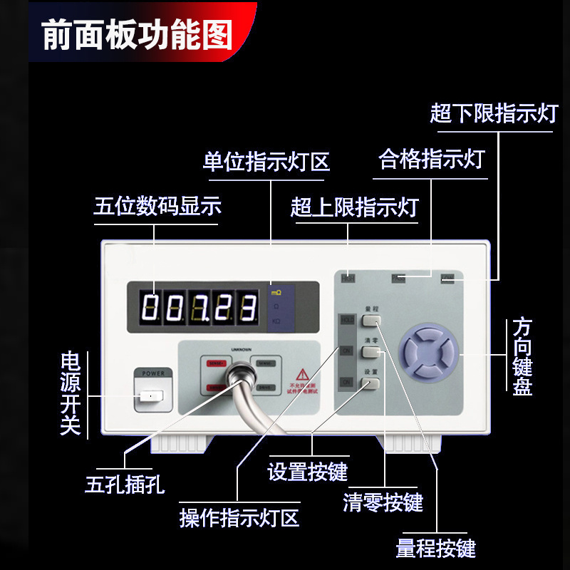 低电阻测.仪高精度数显微欧计11Ω欧姆计N0试00umΩ台式毫 - 图1