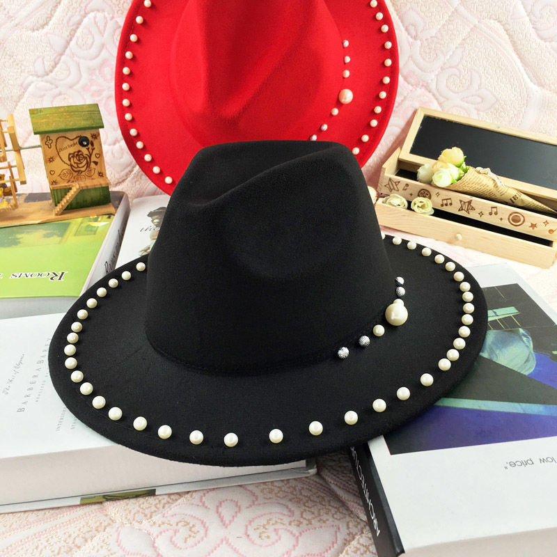 推荐bulk price fedoras women fedoras Panama felt hat for wom - 图0