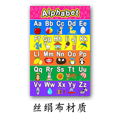 速发Educational Posters Alphabet Classroom Wall Kids Room De - 图2