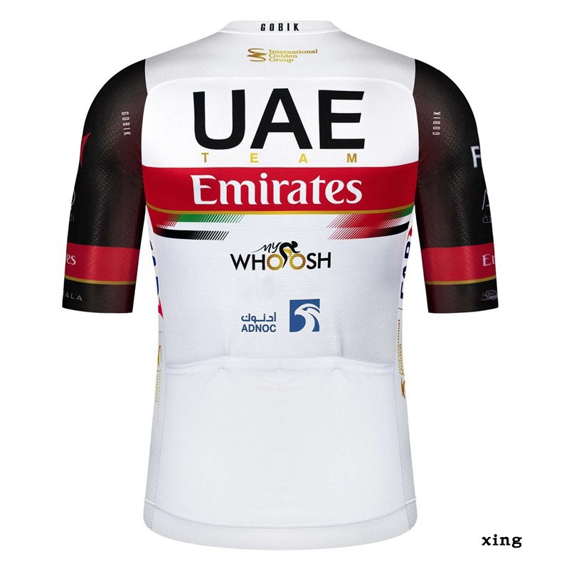 2021新款UAE 车队版山地车自行车夏季骑行服短袖上衣单车衫男女款 - 图2