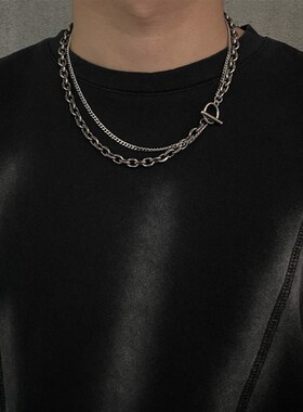 现货Hip Hop Stiainless Steel Cross Necklace for Women Men Pu