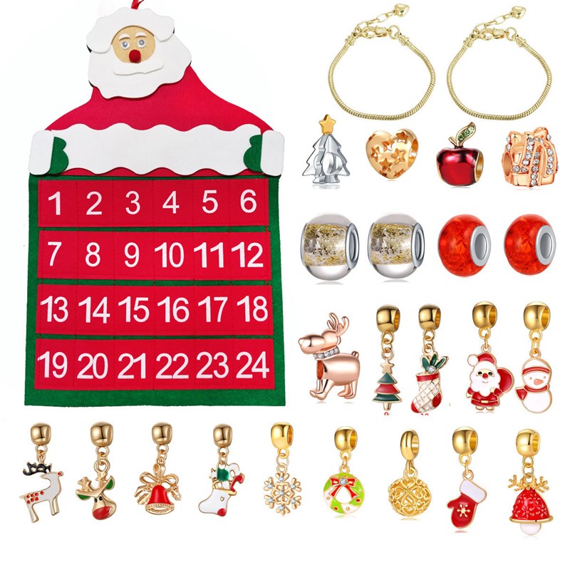 极速Christmas Advent Ornaments Gift Advent Calendar Cloth Ba - 图0