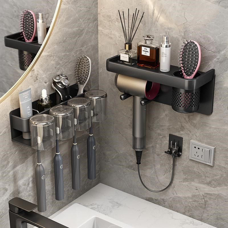 吹风机置物架免打孔浴室电吹风支架厕所卫生间壁挂收纳风筒挂架子,淘宝优惠券,粉丝福利购,淘宝优惠卷