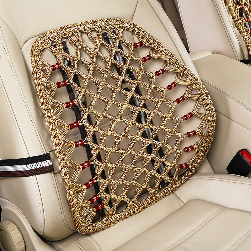 汽车腰靠夏季座椅冰丝透气腰靠按摩坐垫靠背办公室护腰靠垫车用品