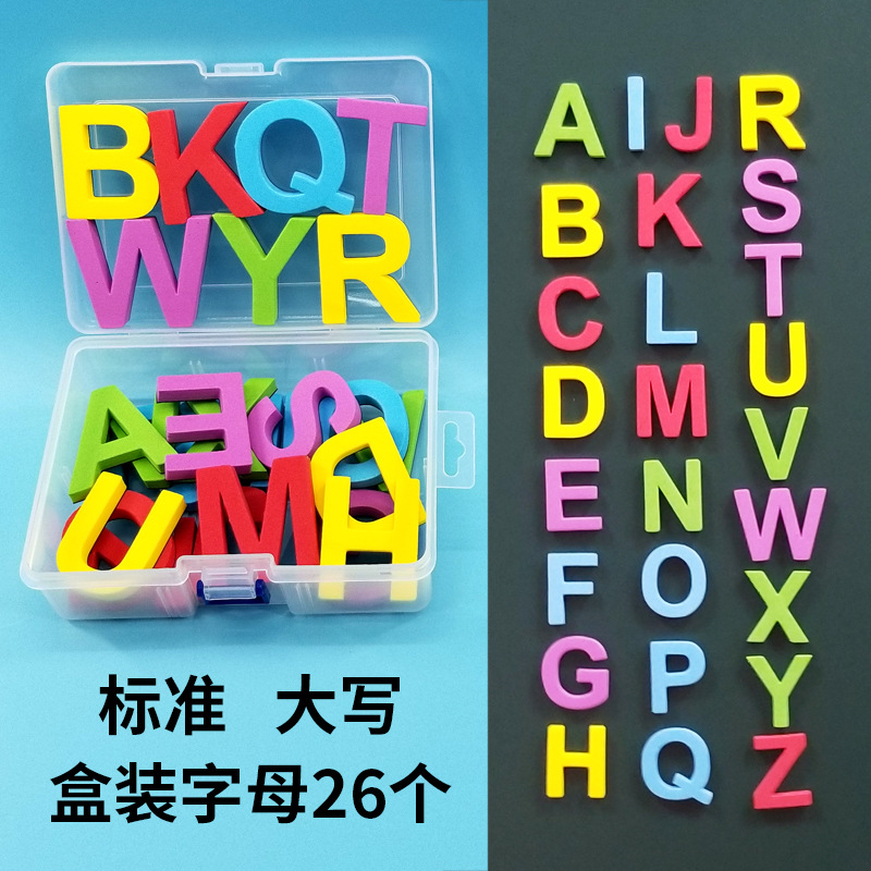 推荐Magnetic Letters 10/26 Pcs Uppercase Lowercase Foam Alph - 图1