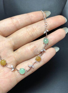 新品手链空托925银手饰空托 女款 圆6镶4粒未镶嵌diy加工定做银托