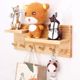 Hook on the entrance wall of the entrance wall of the house, solid wood storage wall hanging living room bedroom wall clothes hook wooden Y decoration equipment