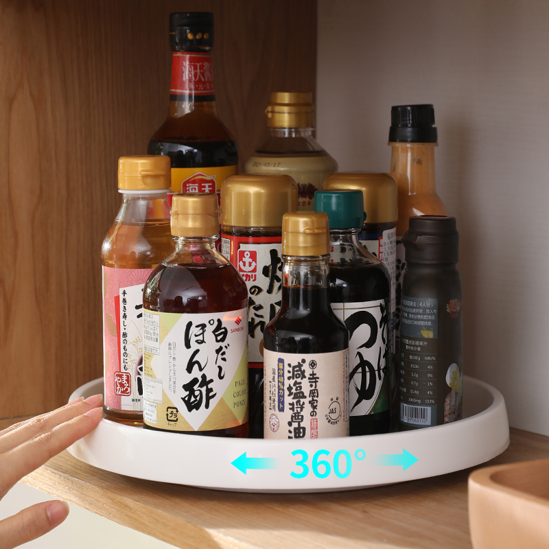 速发360Rotating Spice Rack Kitchen Condiment Bottle Storage - 图1