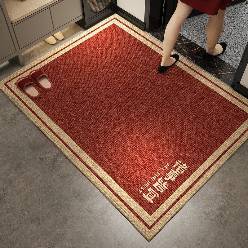 红色喜庆入户门地垫家用玄关防滑脚垫大门口进门垫可裁剪高级地毯,淘宝优惠券,粉丝福利购,淘宝优惠卷