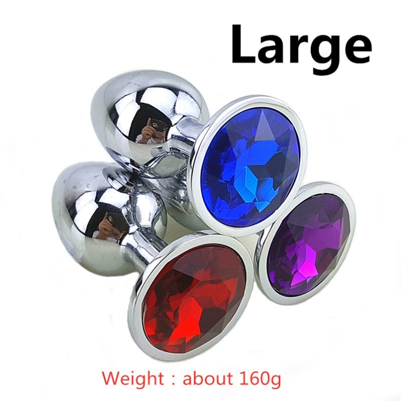 速发Multiple Colors Stainless Steel Anal Butt Plug Crystal A - 图1