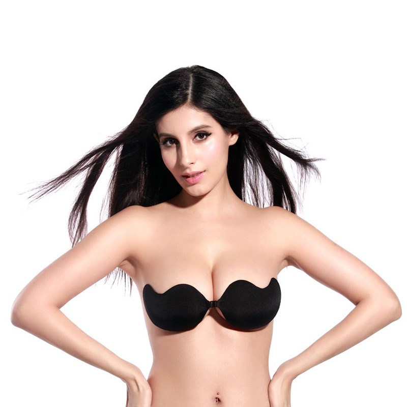 推荐Backless Strapless Push up Bra Adhesive Stick On Magic G-图2