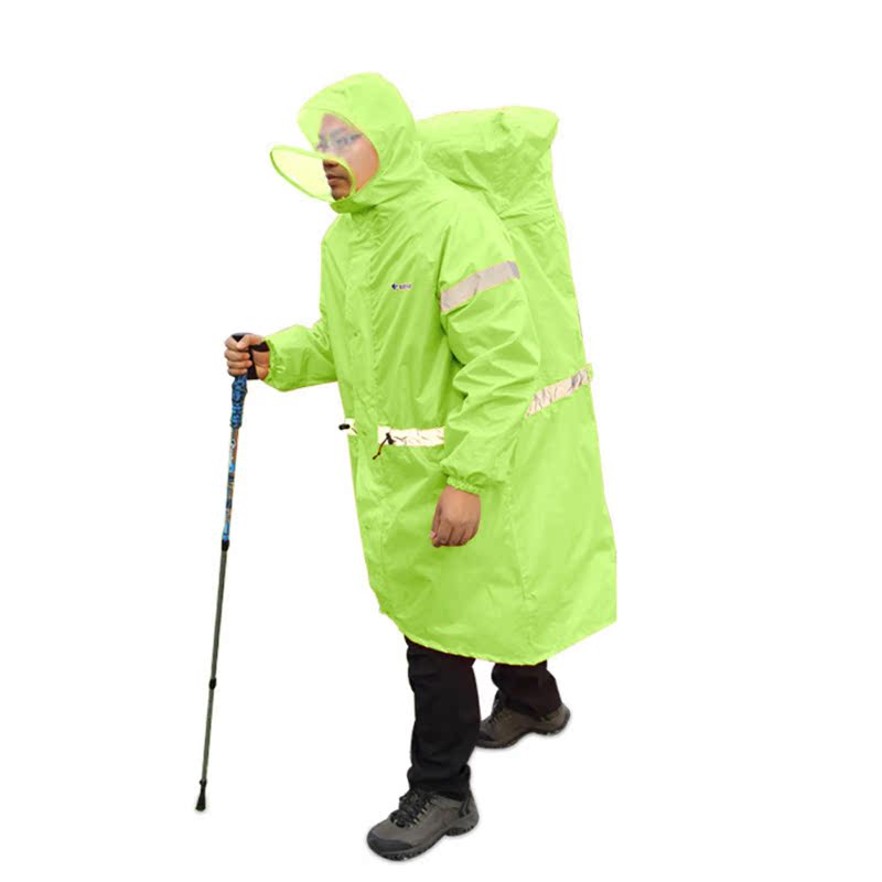 推荐Outdoor Raincoat Backpack Cover One-piece Raincoat Ponch - 图3