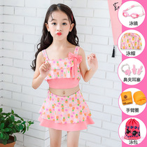 The new swimsuit womens q-style children Two-style foreign girls swimsuit girls 6-year-old 202S3 new 10-year-old Han