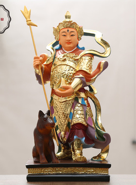 慈慧 二郎神神像 杨戬佛像坐像 站树脂二郎神供奉12寸30cm二