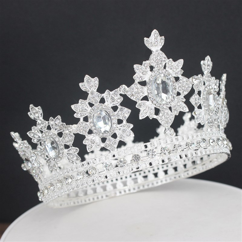 推荐Crystal Queen King Tiaras and Crowns Bridal Diadem Women-图2