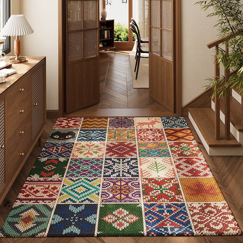 入户门垫民族风玄关地毯除尘防滑门毯蛇年大门口地垫进门脚垫定制,淘宝优惠券,粉丝福利购,淘宝优惠卷