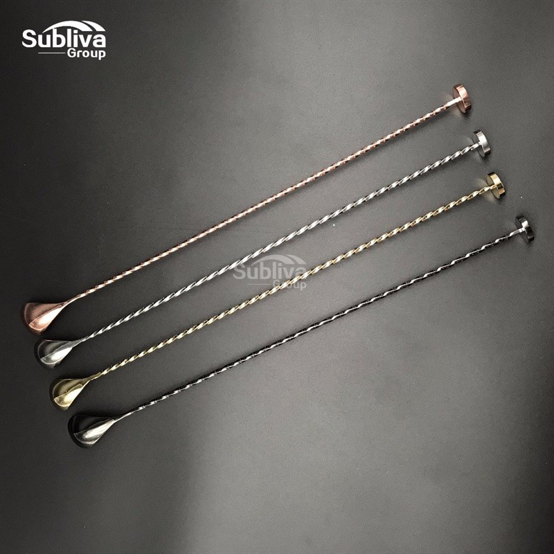 推荐New300/400mm Stainless Steel Threaded Bar Spoon Swizzle - 图1