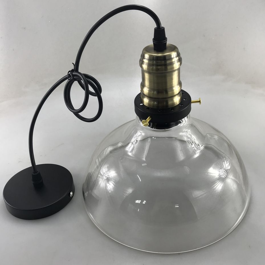 网红Vintage E27 Lampholder Pendant Lights Retro Glass Hangin - 图1