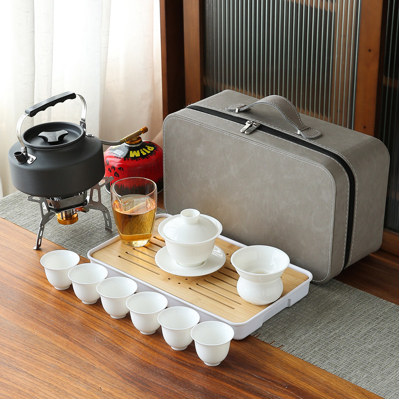 户外便携式旅行茶具套装功夫茶具带烧水炉野外露营煮茶壶泡茶装备,淘宝优惠券,粉丝福利购,淘宝优惠卷