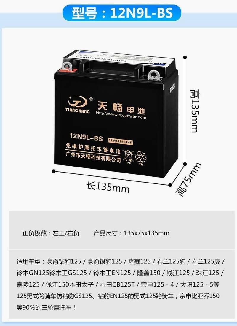 摩托车麾托车创意12v电池通用电瓶12v6.5ah女装男装125蓄电瓶用的 - 图3