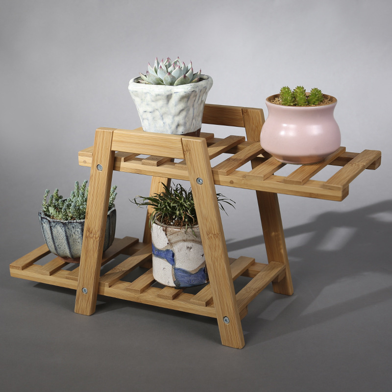 推荐Multilayer Bamboo Indoor Holder Plant Garden Table Outdo - 图1