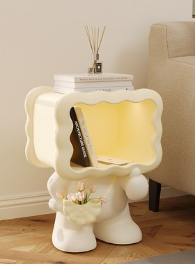 创意奶油风饼干床头柜卧室落地摆件客厅沙发边家居装饰品乔迁礼物