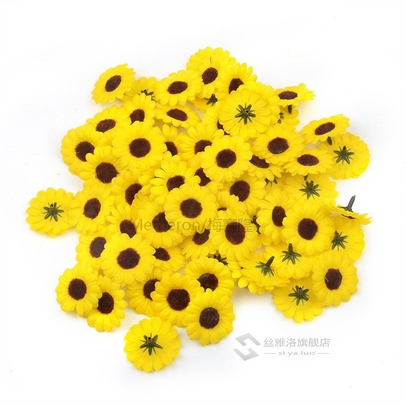 推荐30pcs Mini Silk Sunflower Artificial Daisy Flower Head - 图0